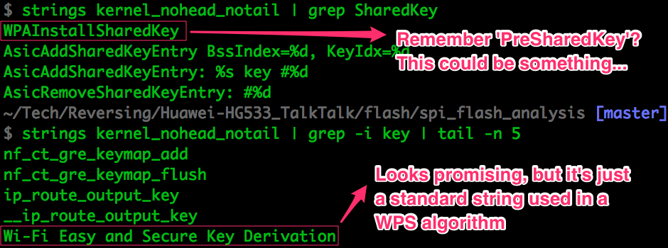 strings kernel grep key